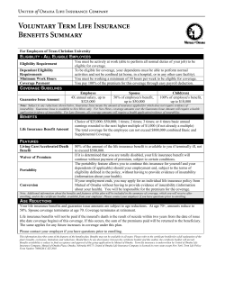 For Employees of Texas Christian University Eligibility Requirement