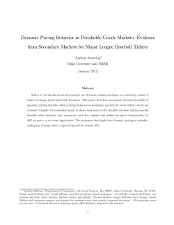 Price Dynamics in Perishable Goods Markets: The