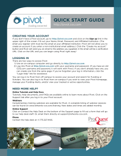 Pivot Quick Start Guide