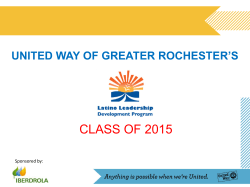 class of 2015 - United Way of Greater Rochester