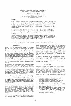 CONTOURS GENERATED BY A DIGITAL TERRAIN MODEL