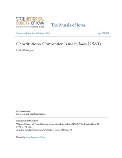Constitutional Convention Issue in Iowa (1960)