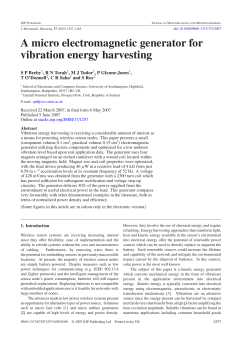 A micro electromagnetic generator for vibration energy