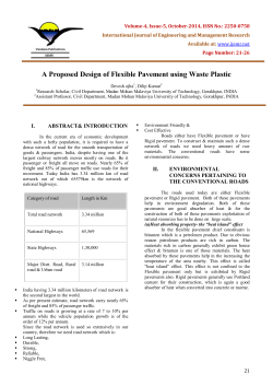 A Proposed Design of Flexible Pavement using Waste Plastic