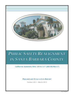 Preliminary Realignment Report October 2011 to