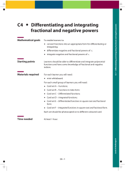 Differentiating and integrating fractional and negative