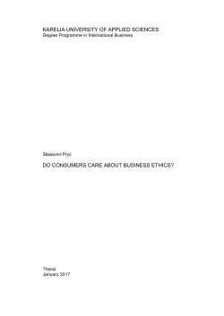 karelia university of applied sciences do consumers care