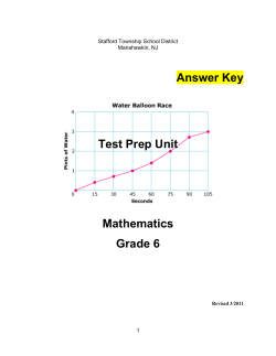 Grade 6 Math Answer Key Test Prep Unit