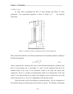 3.2 Darcy`s Law