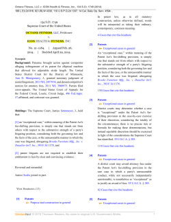 Octane Fitness, LLC v. Icon Fitness and Health