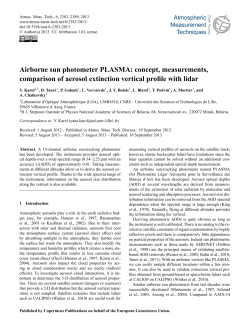 Airborne sun photometer PLASMA: concept