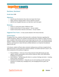 Decisions, Decisions!