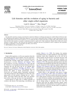 Life histories and the evolution of aging in bacteria and other single