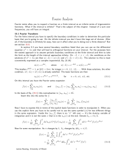 Fourier Analysis - University of Miami Physics Department