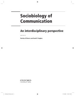 Sociobiology of Communication