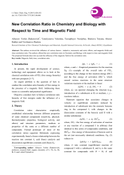 New Correlation Ratio in Chemistry and Biology with Respect to