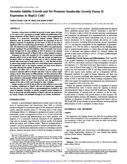 Suramin Inhibits Growth and Yet Promotes Insulin