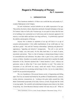 Rogers`s Philosophy of Person