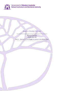 ATAR Year 12 sample course outline Struggle for peace in