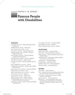 Famous People with Disabilities