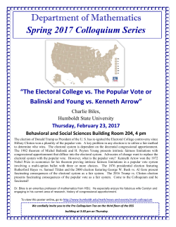 Department of Mathematics Spring 2017 Colloquium Series