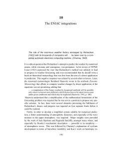 The ENIAC integrations - UCD School of Mathematics and Statistics