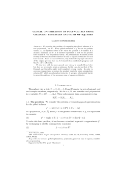 GLOBAL OPTIMIZATION OF POLYNOMIALS USING GRADIENT