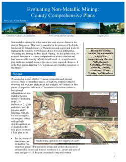 Evaluating Non-Metallic Mining: County Comprehensive