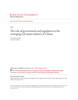 The role of government and regulation in the emerging real estate