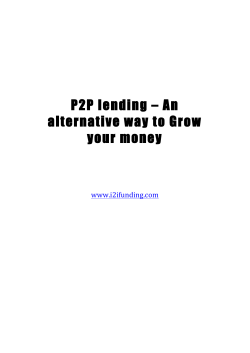 P2P lending – An alternative way to Grow your money