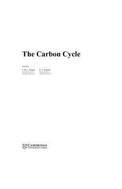The Carbon Cycle - Assets - Cambridge University Press