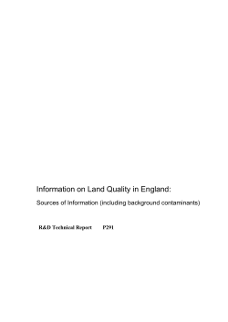 Information on Land Quality in England