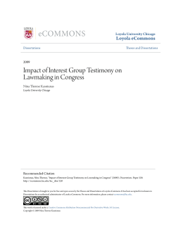 Impact of Interest Group Testimony on Lawmaking in Congress