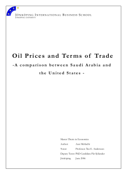 Oil Prices and Terms of Trade