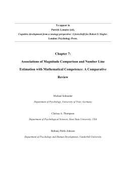 Chapter 7: Associations of Magnitude Comparison and Number Line