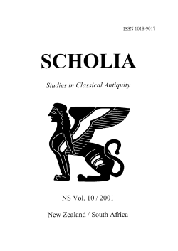 2001 - Classical Association of South Africa