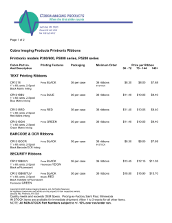 Cobra Imaging Products Printronix Ribbons Printronix models P300