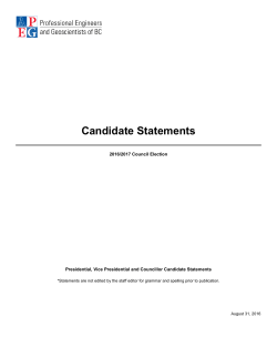 Council Election Brochure 2016/2017