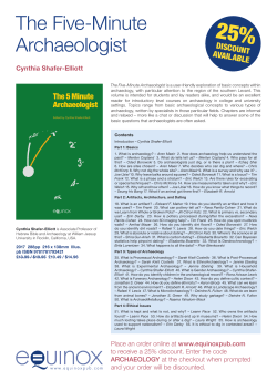 Shafer-Elliott-5 minute archaeologist flyer - Tell es