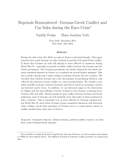 German-Greek Conflict and Car Sales during the Euro Crisis