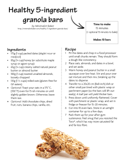 Healthy 5-ingredient granola bars