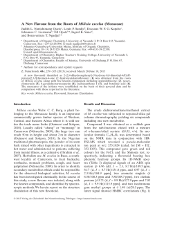 A New Flavone from the Roots of Milicia excelsa (Moraceae)