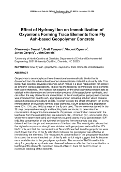 Effect of Hydroxyl Ion on Immobilization of Oxyanions Forming Trace