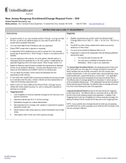 New Jersey Nongroup Enrollment/Change Request Form &ndash; OHI