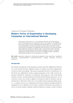 Joanna Purgał&ndash;Popiela Modern Forms of Expatriation in