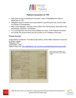 Federal Convention of 1787 - Historical Society of Pennsylvania