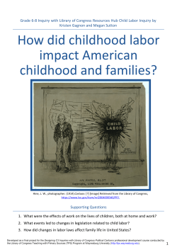 How did childhood labor impact American childhood and families?