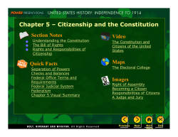 Chapter 5 &ndash; Citizenship and the Constitution