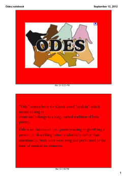 Ode - TeacherWeb