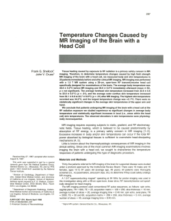 Temperature Changes Caused by MR Imaging of the Brain with a